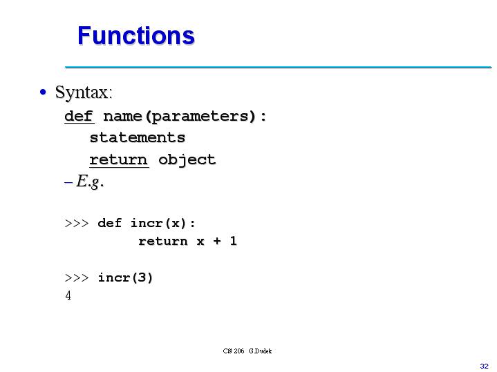 Functions