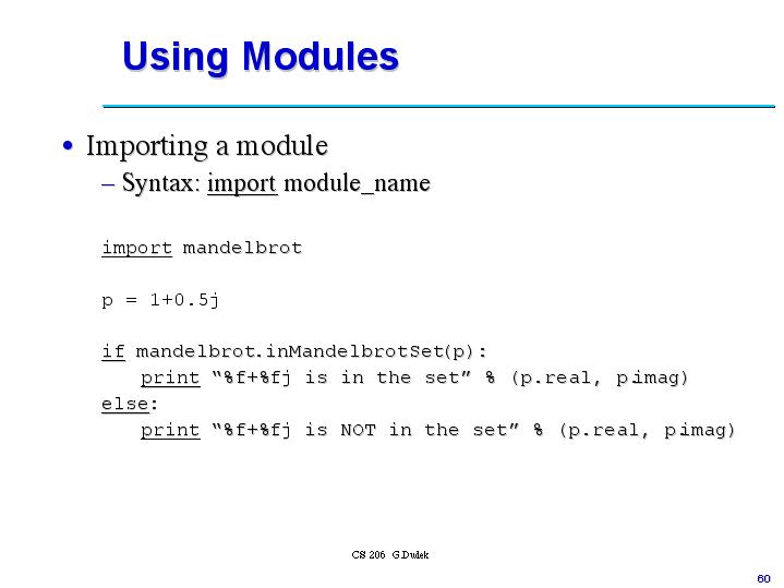Using Modules