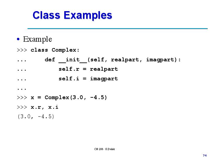 Class Examples