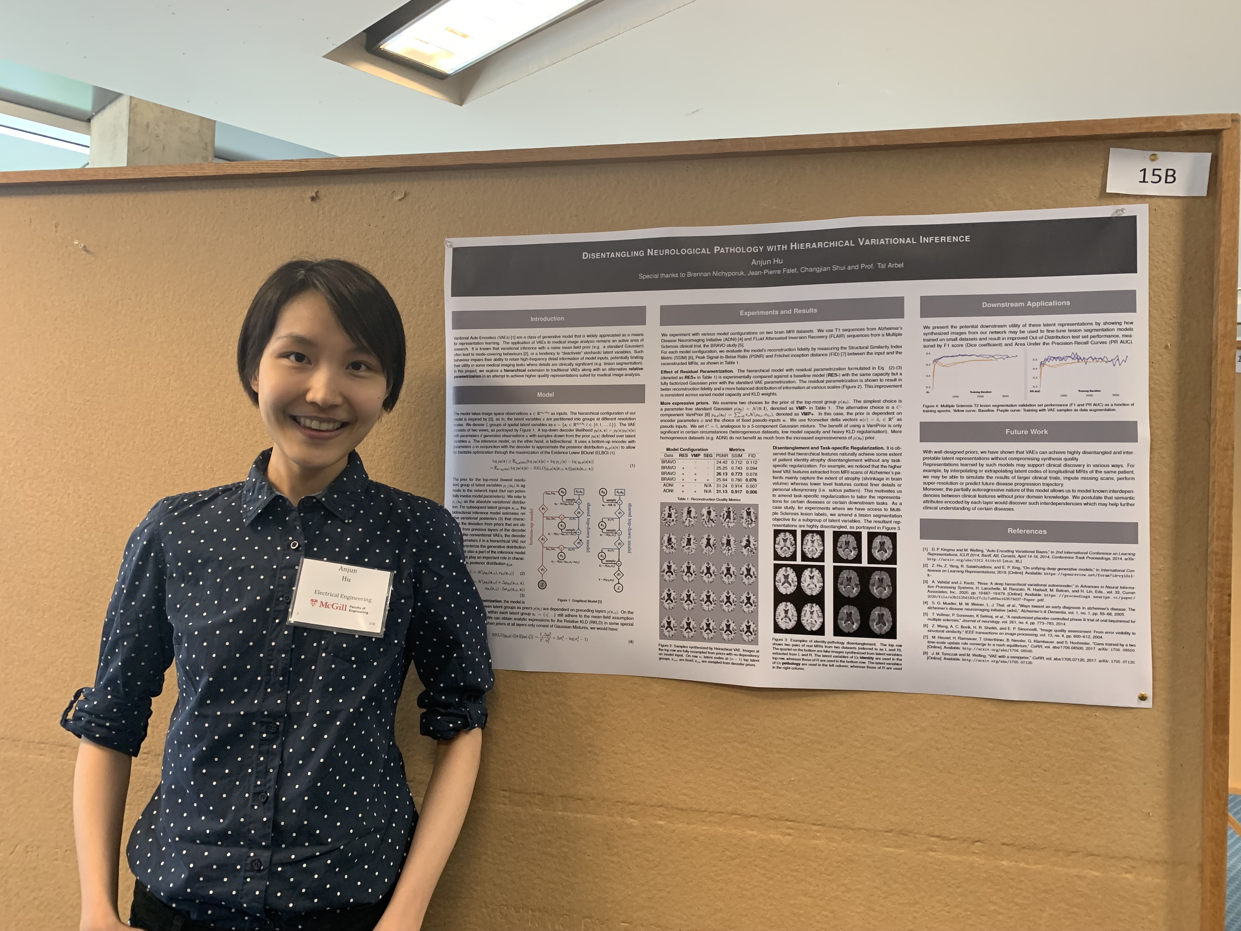 Anjun Hu presenting her work as part of Undergraduate Summer Internship (SURE) in our lab